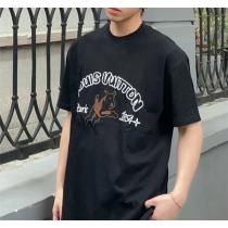 2026人気最新ルイヴィトンTシャツコピーLOUIS VUITTON エンブロイダードコットン半袖カジュアルスタイル
