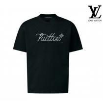 お洒落最新ルイヴィトンLV 偽物 TシャツコピーLOUIS VUITTON シグネチャー エンベリッシュド新作