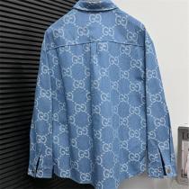 Gucc1 スーパーコピー シャツ 高級感溢れる クラシックデニムシャツ GGロゴデザイン Gucc1