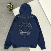 CHROME HEARTS 偽物 パーカー 高級刺繍ン ダークブルー 快適な着心地 クロムハーツ