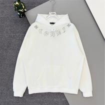 CHROME HEARTS 偽物 パーカー 高級刺繍ン ダークブルー 快適な着心地 クロムハーツ