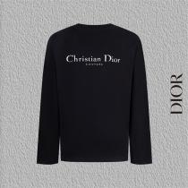 DIOR スーパーコピー クラシック エレガンス ロゴ プリント おすすめ 長袖 Tシャツ ディオール