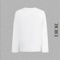 ディオール 偽物 プレミアム リミテッド グリッター ロゴ アート 長袖 Tシャツ DIOR