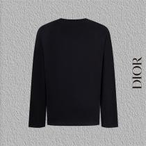 ディオール 偽物 プレミアム リミテッド グリッター ロゴ アート 長袖 Tシャツ DIOR