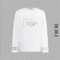 新登場 DIOR コピー 高級 リミテッド ナンバリング ロゴ デザイン 長袖 Tシャツ ディオール