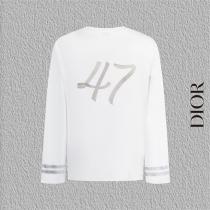 新登場 DIOR コピー 高級 リミテッド ナンバリング ロゴ デザイン 長袖 Tシャツ ディオール