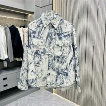 Maison Margiela スーパーコピー アートペイント風 モード デニムジャケット メゾンマルジェラ