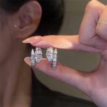 ブルガリ スーパーコピー ピアス セルペンティ ダイヤモンド パヴェ ホワイトゴールド BVLGARI