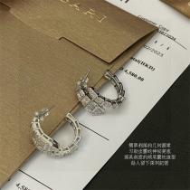 ブルガリ スーパーコピー ピアス セルペンティ ダイヤモンド パヴェ ホワイトゴールド BVLGARI