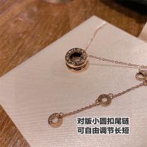  BVLGARI コピー ネックレス B.zero1 ローズゴールド ブラウンセラミック ペンダント ブルガリ