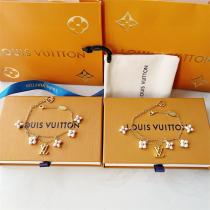 ルイヴィトン 偽物 華麗 花卉四叶草 樹脂 ダブルチェーン 高級感ブレスレット LOUIS VUITTON