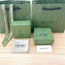 Gucc1 スーパーコピー 上品 アンティークシルバー GGロゴ スタッド ピアス Gucc1