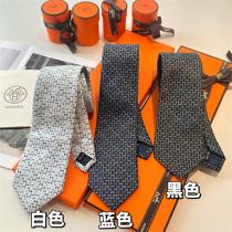 HERMES コピー ネクタイ コンテンポラリー 幾何学 Hパターン 洗練 エフォートレス エルメス