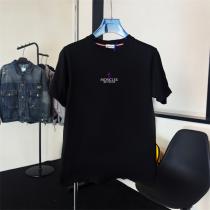 MONCLER 偽物 高級コットン使用 半袖Tシャツ シンプル ロゴ刺繍 トリコロール  モンクレール