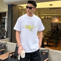 GIVENCHY コピー Tシャツ カジュアル フラワー グラフィック プリント クルーネック ジバンシィ