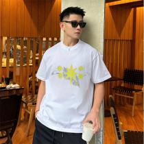 GIVENCHY コピー Tシャツ カジュアル フラワー グラフィック プリント クルーネック ジバンシィ