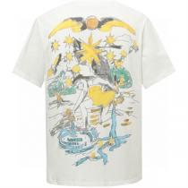 GIVENCHY コピー Tシャツ カジュアル フラワー グラフィック プリント クルーネック ジバンシィ