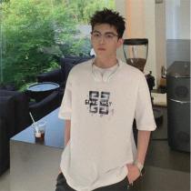 ジバンシィ スーパーコピー Tシャツ モノクロ エンブレム プリント ストリート...