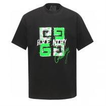 GIVENCHY 偽物 Tシャツ ネオングリーン グラフィック ペイント風 プリント ジバンシィ