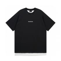 BALENCIAGA 偽物 Tシャツ ダブルレイヤード風 シンプルロゴ 本格派 高級 バレンシアガ