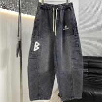 BALENCIAGA コピー カーゴパンツ ロゴプリント ヴィンテージウォッシュ ワイドシルエット バレンシアガ