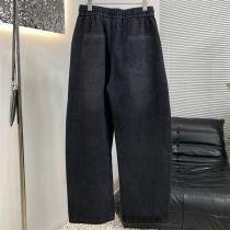 BALENCIAGA コピー デニムパンツ サイドビッグロゴ ストレートシルエット バレンシアガ