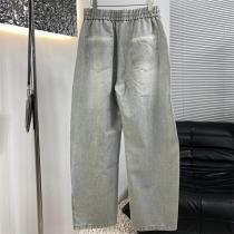 BALENCIAGA コピー デニムパンツ サイドビッグロゴ ストレートシルエット バレンシアガ