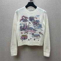 DIOR スーパーコピー シティスケープ 刺繍 ニットプルオーバー 芸術的デザイン ディオール
