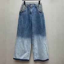 CH スーパーコピー ジーンズ 新作 フラワーディテール グラデーション デニム パンツ CH