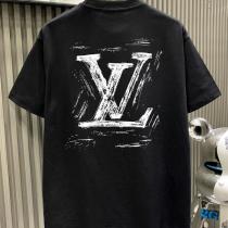ルイヴィトン 偽物 Tシャツ フロントロゴ シンプル ブラック カジュアル新登場 LOUIS VUITTON