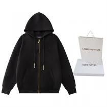 希少 ルイヴィトン 偽物 パーカー ジップアップ フーディー シンプル 着心地抜群 LOUIS VUITTON