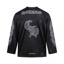 CHROME HEARTS スーパーコピー 高級感 ロゴ刺繍 Vネック 長袖Tシャツ 入手困難 クロムハーツ