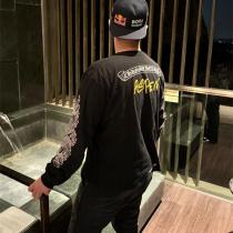  クロムハーツ 偽物 シンプル 洗練された ポケット付き 長袖Tシャツ CHROME HEARTS