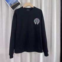 クロムハーツ コピー スウェット デニムクロス パッチワーク フラワーデザイン CHROME HEARTS