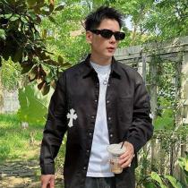 CHROME HEARTS スーパーコピー シャツ クロスモチーフ ワークシャツ ストリート クロムハーツ