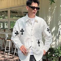 CHROME HEARTS スーパーコピー シャツ クロスモチーフ ワークシャツ ストリート クロムハーツ