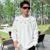 クロムハーツ 偽物 スウェット ブラック スタッズクロス モノトーン デザイン CHROME HEARTS