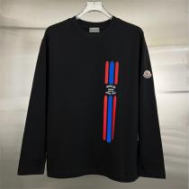  モンクレール 偽物 長袖Tシャツ トリコロールライン スポーティー モード 高品質 MONCLER