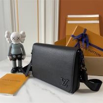 LOUIS VUITTON 偽物 エレガント ショルダーバッグ グレーレザー シンプル ルイヴィトン