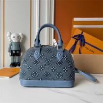 ルイヴィトン 偽物 ハンドバッグ プレミアム ブルーデニム 期間限定 人気 LOUIS VUITTON