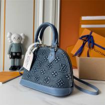 ルイヴィトン 偽物 ハンドバッグ プレミアム ブルーデニム 期間限定 人気 LOUIS VUITTON