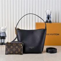 ルイヴィトン 偽物 プレーンレザー バケットバッグ ポーチ付き2WAY 素敵 LOUIS VUITTON
