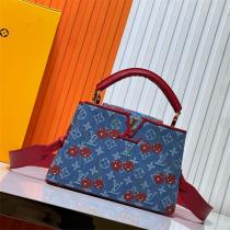 LOUIS VUITTON コピー 使いやすい デニムチェリー柄 ハンドバッグ 個性派 丈夫 ルイヴィトン