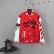 Off-White 偽物 ジャケット 鮮麗 レッドホワイト スポーティ ストリー...