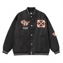 Off-White スーパーコピー ジャケット 洒脱 ブラック サテン モダン デザイン オフホワイト