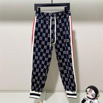 Gucc1 スーパーコピー パンツ GGロゴ モダン 魅力的 ネイビー サイドラ...