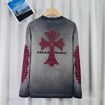 CHROME HEARTS スーパーコピー ロングTシャツ モード クロス 刺繍 グラデーション クロムハーツ