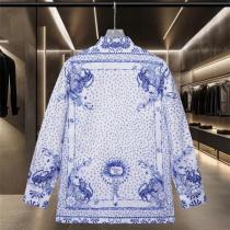  DIOR 偽物 シャツ 高級感漂う 豪華な 独創的な ブルーグラフィック ディオール