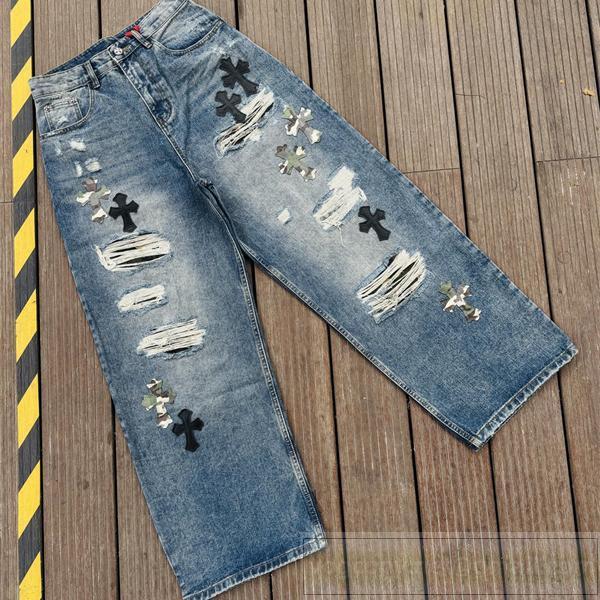  CHROME HEARTS スーパーコピー デニムパンツ クロスパッチ クール ユニーク クロムハーツ