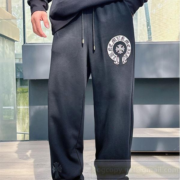 CHROME HEARTS 偽物 スウェットパンツ ロゴサークル プレミアム スタイリッシュ クロムハーツ